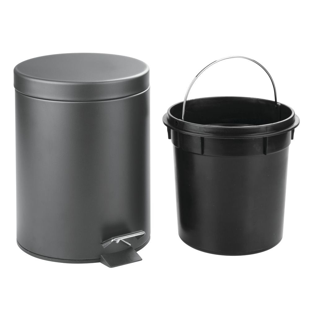 Cubo de pedal de 5 L, gris mate