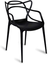 Colorful Modern Design Plastic Chair Black