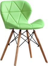 Nordic Tulip Plastic Dining Chair with Soft Cushion Green