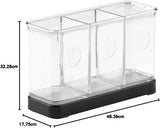 Organizador de cubiertos Forma 2, negro mate/transparente