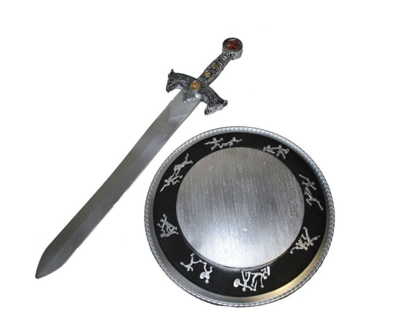 Escudo/Espada-Plata-12.6"-22.8"