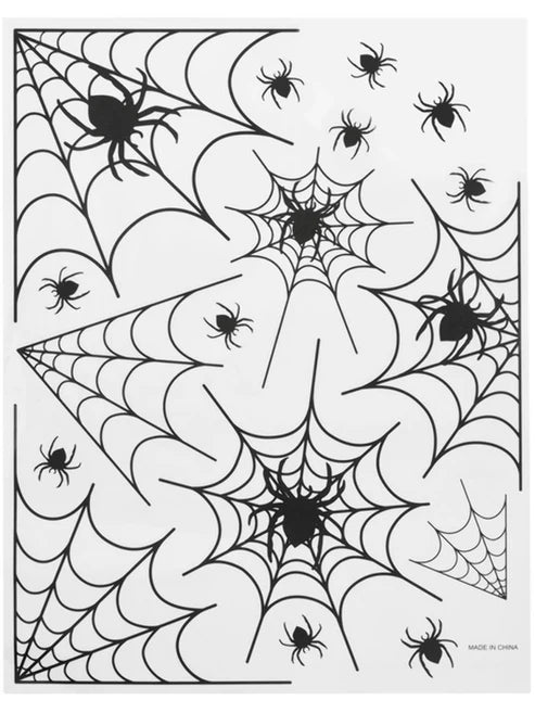 Pegatinas de araña para ventana, 1 hoja