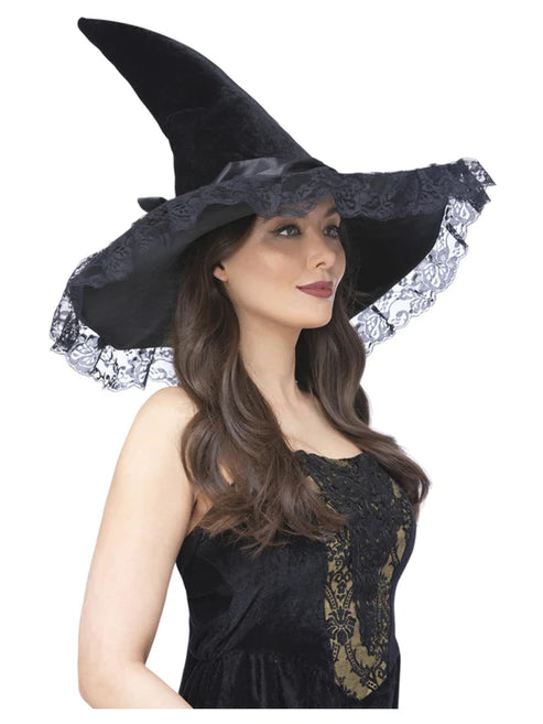 Sombrero de Bruja de Encaje Hechicera