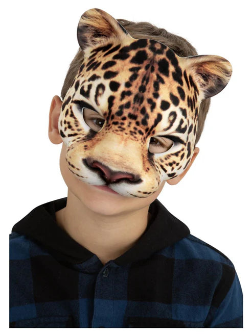 Mascarilla infantil de leopardo
