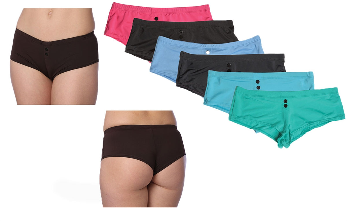 Bragas de nailon/licra con botones