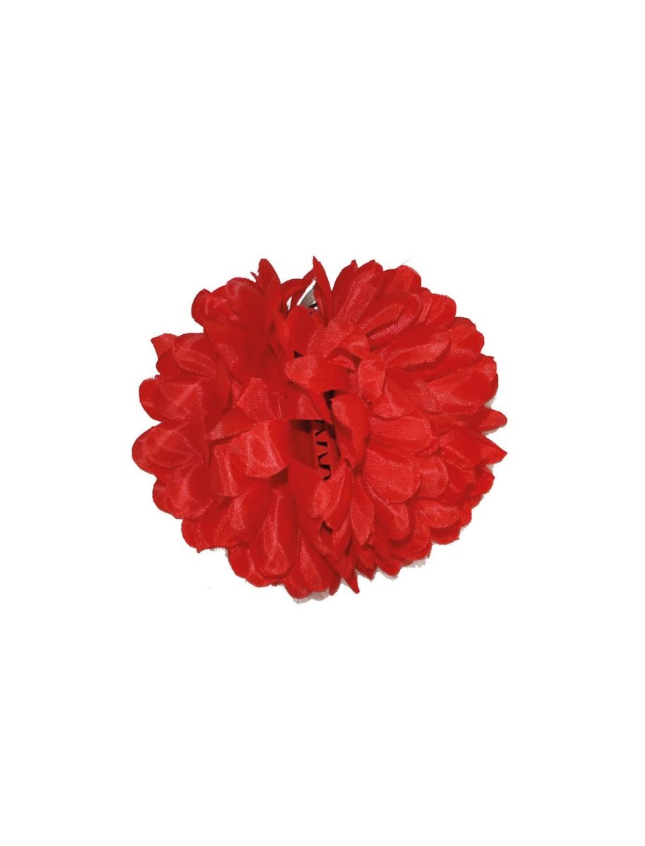 Hair Clip-Pom Pom-5"-Red