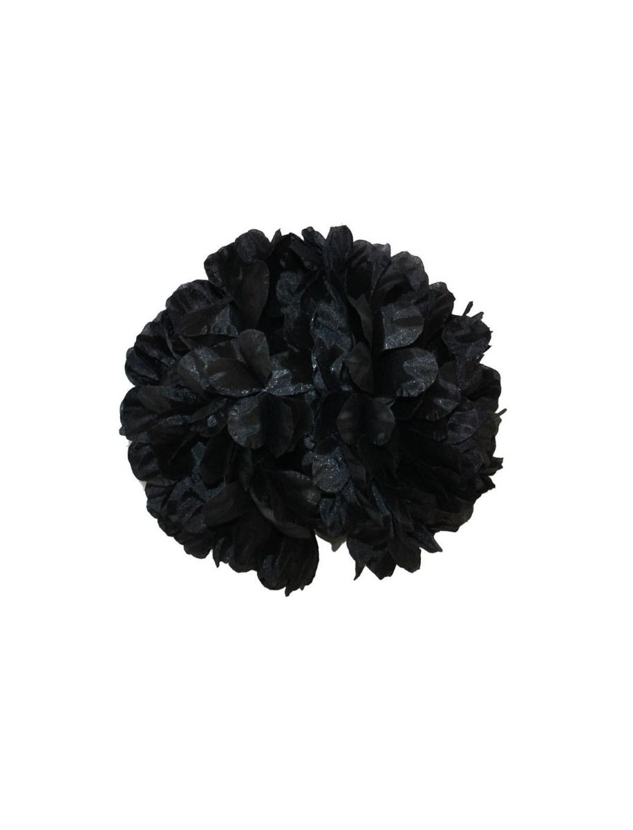 Hair Clip-Pom Pom-5"-Black