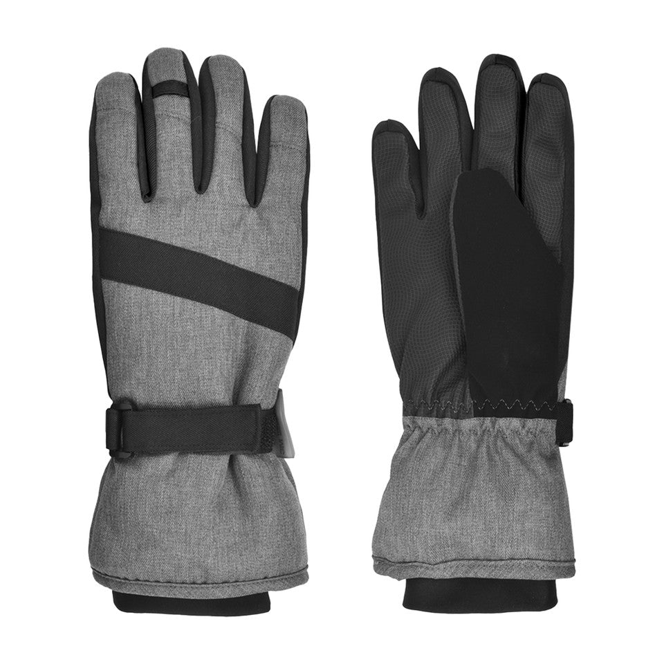 HEATHERED TASLON SKI GLOVE - SIZE 8-16 BOYS