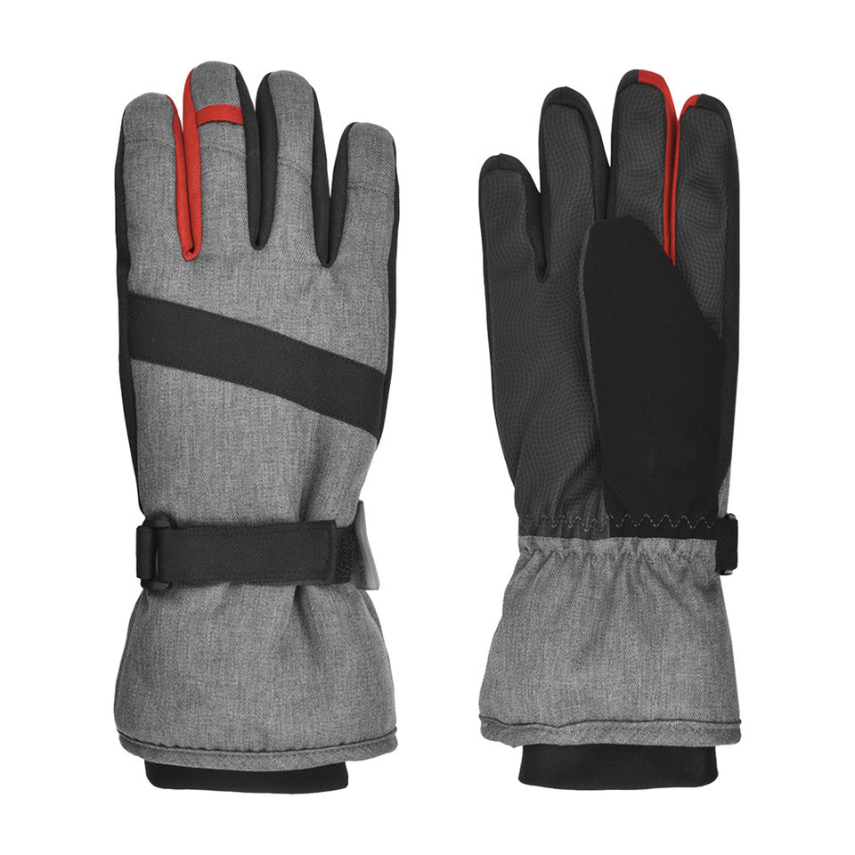 HEATHERED TASLON SKI GLOVE - SIZE 8-16 BOYS
