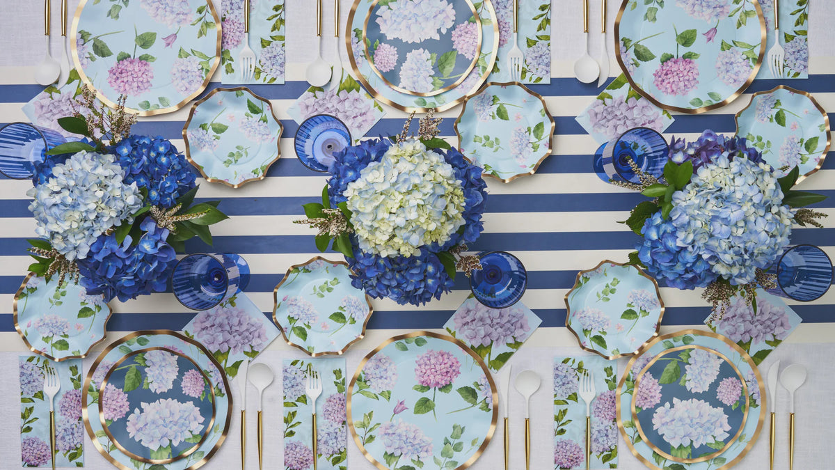 Hortensias Plato Llano Ondulado de 10"