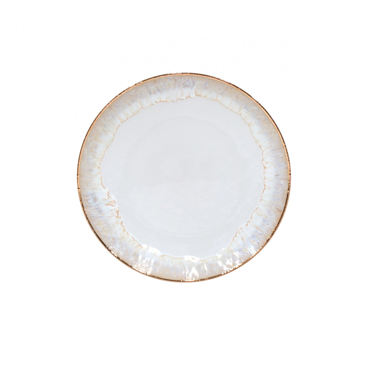 Plato llano Taormina Blanco/Dorado 28 cm