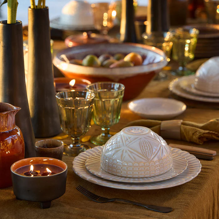 Plato para ensalada/postre Cristal Blanco 9"