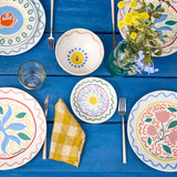 Plato Llano Comporta Summer Bliss Algas Marinas Blanco 28 cm