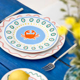 Plato de ensalada/postre Summer Bliss Cangrejo Blanco 9"
