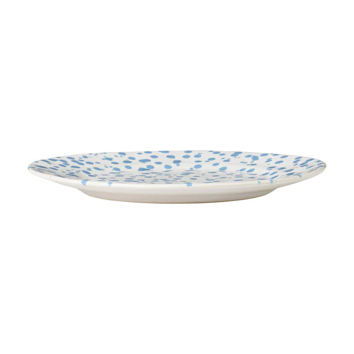 Plato llano Rafaela azul aciano 28 cm