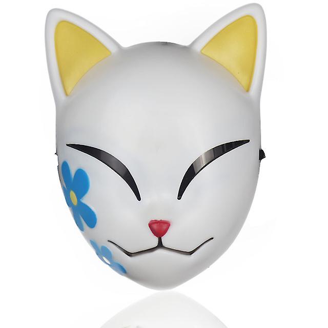 Máscara de gato de anime con luz de flor