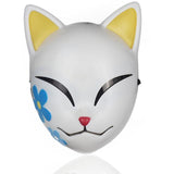 Máscara de gato de anime con luz de flor