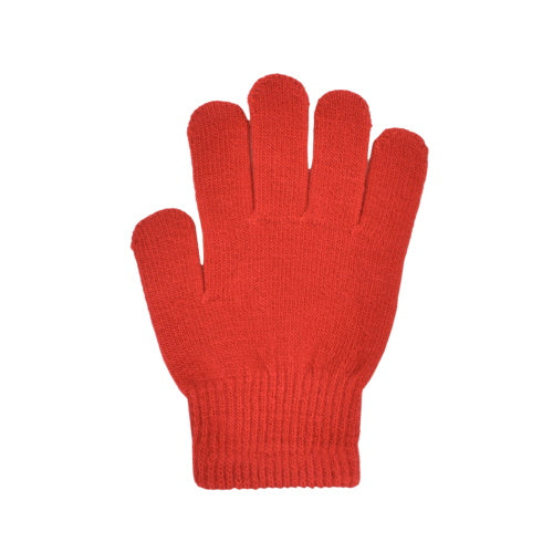 Guantes elásticos lisos rojos para niños