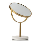 Aged Brass - 8" Closer Look 360 Rotation Tabletop Vanity Mirror 1X/5X