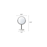 Matte Black - 8.35" Marble Classic 360 Rotation Tabletop Vanity Mirror 1X/5X