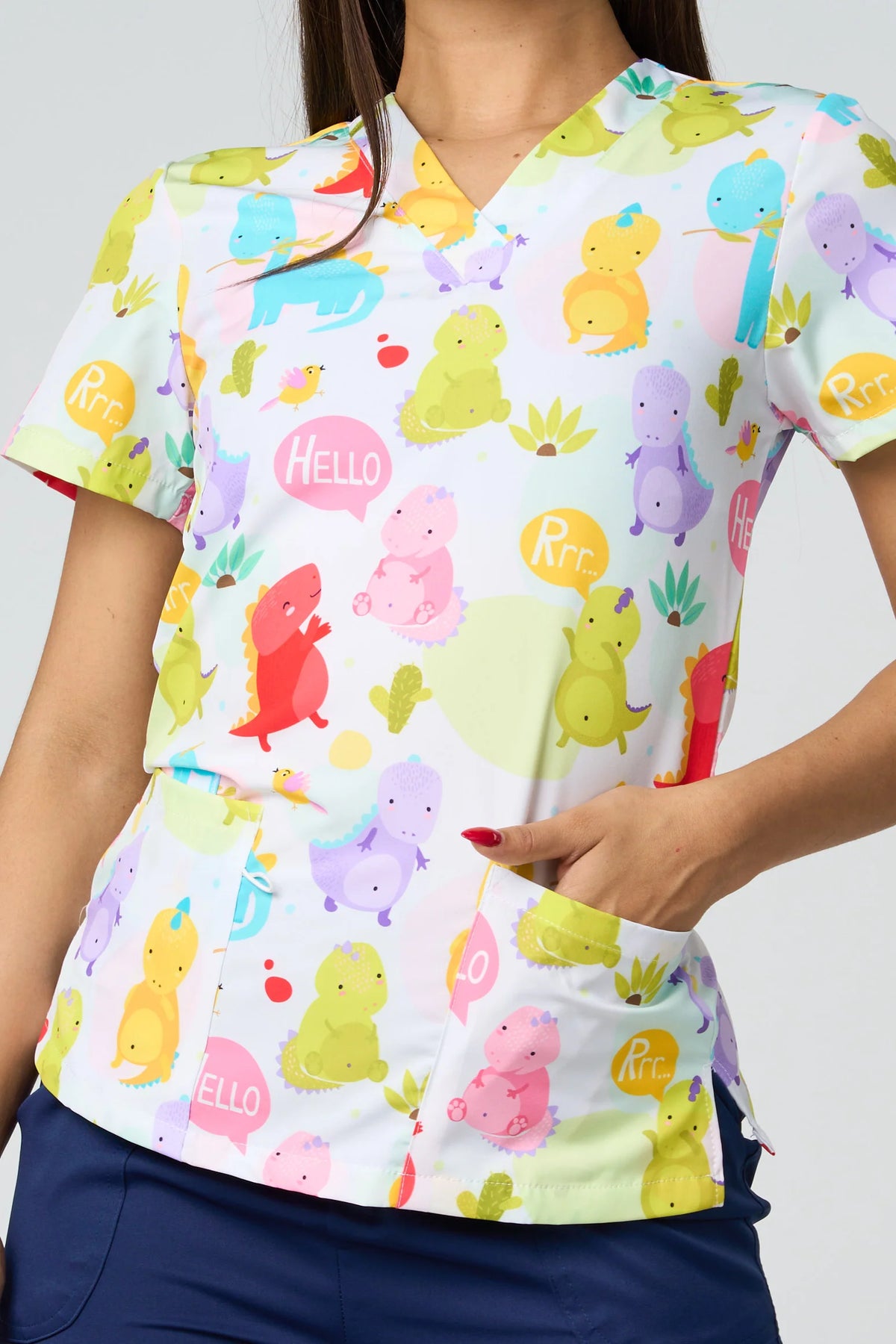 CAMISAS ESTAMPADAS DE DINOSAURIOS DE COLORES