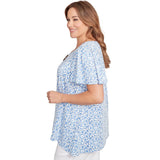 Playera Estampada Puff de Macramé con Cuentas Talla Grande    - Ruby Rd