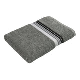 Bath Towel Ombre Stripe Light School Grey 27x52