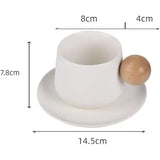 Juego de 2 tazas con plato blanco