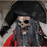 Pirata Esqueleto de Plástico Animado de 6 Pies