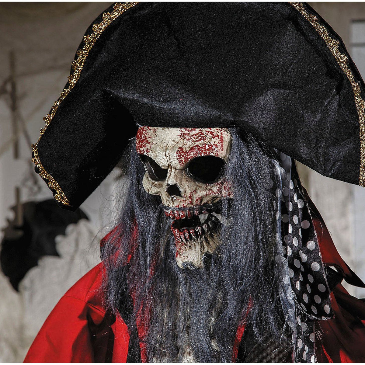 Pirata Esqueleto de Plástico Animado de 6 Pies