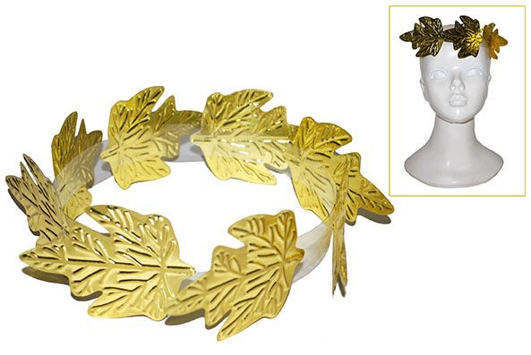 Corona metálica de hoja de oro