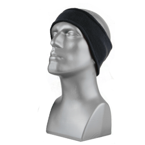 MICROFLEECE CONTOURED HEADBAND - BLACK