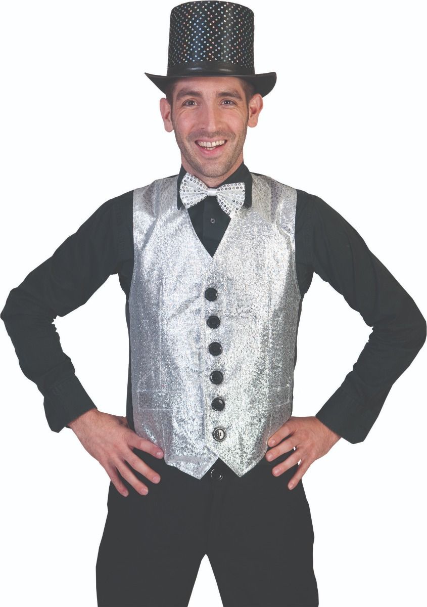 Chaleco Show Biz-Plateado