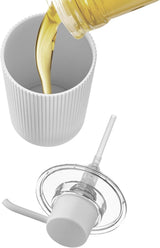 Dispensador de jabón estriado blanco/transparente