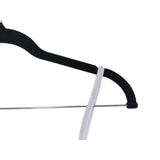Black - Set of 10 Velvet Hangers with Clips