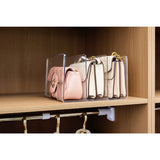Transparente - Organizador de almacenamiento de carteras de 4 secciones