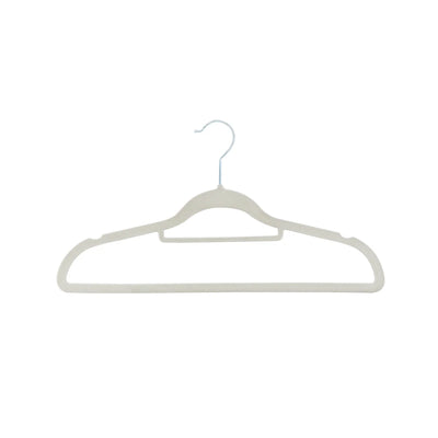 Perchas de terciopelo antideslizantes para trajes, 10 unidades, color marfil