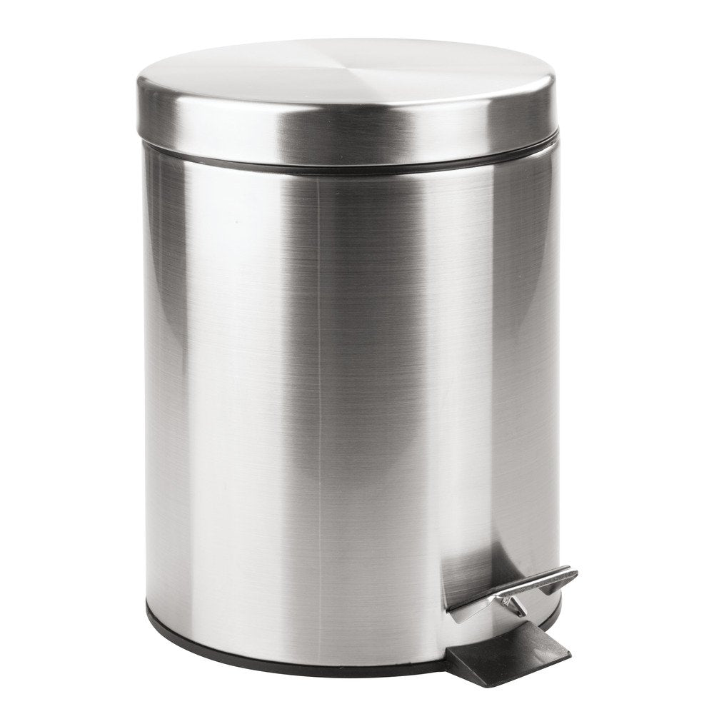Cubo de basura con pedal 5L cepillado
