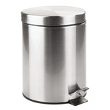 Cubo de basura con pedal 5L cepillado