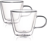 Juego de 2 tazas de 260 cc transparentes