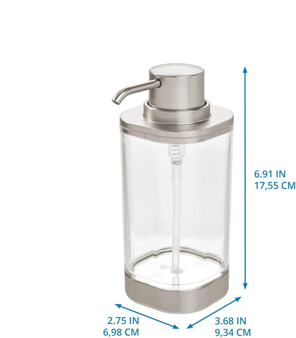 Ilese Soap Pump Clear/Brushed Nickel
