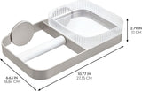 Fluted Wall - Mount Tissue Holder With Shelf