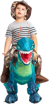 48" Tall Inflatable Dinosaur Rider Costume for Kids