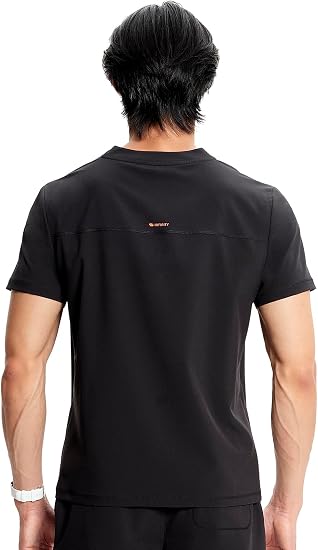 Men's  Partial Zip Top Black