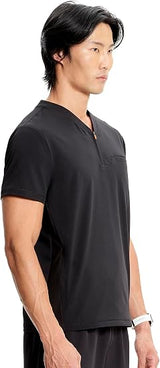Men's  Partial Zip Top Black