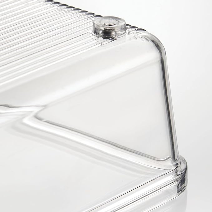 Contenedor organizador poco profundo RPET Linus de 15.24 cm x 38.1 cm x 5.08 cm Transparente