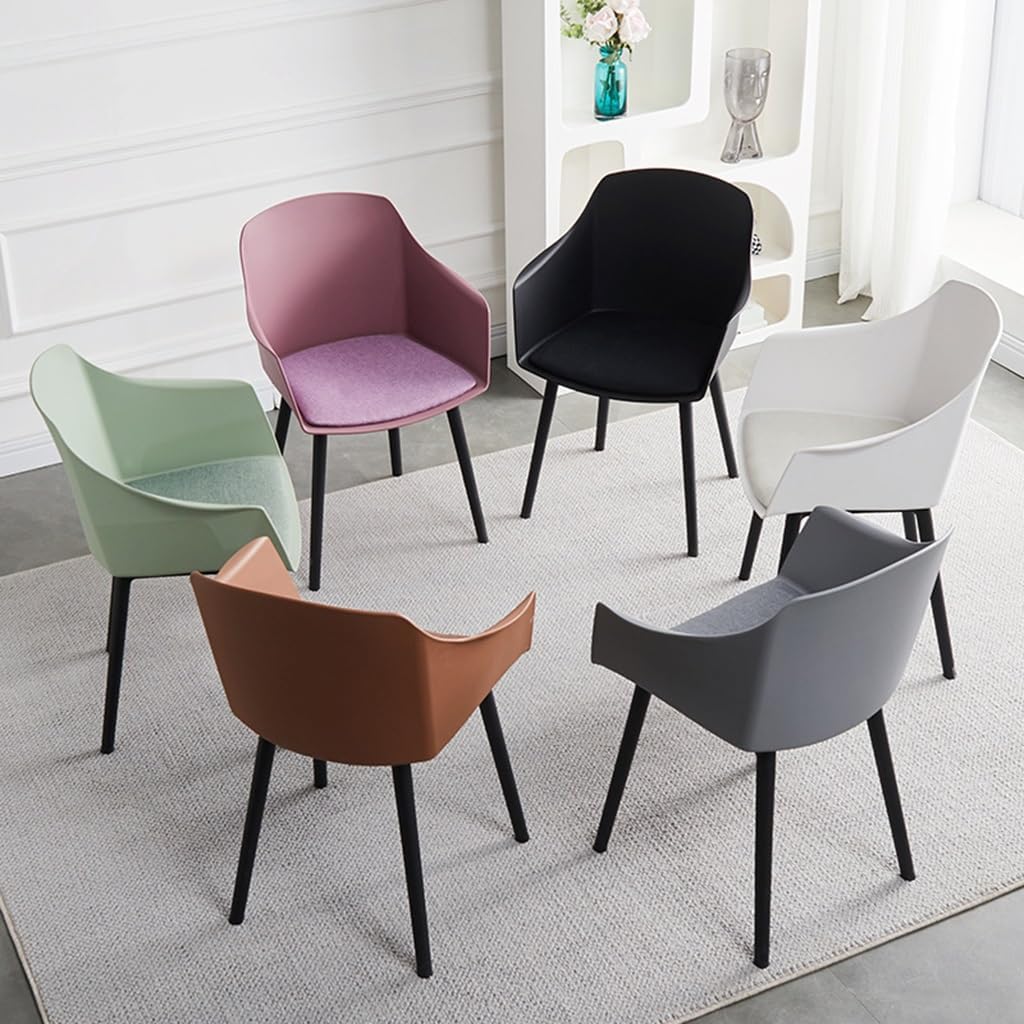 Nordic Style PP Plastic Dining Chair Brown