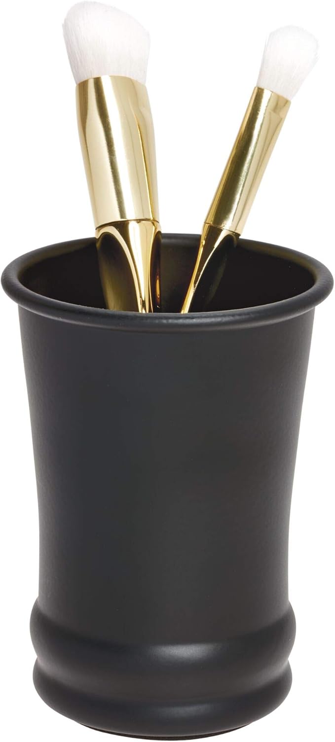 Vaso Olivia negro mate