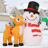 Muñeco de Nieve Hinchable de 1.58m de Alto con Luces LED