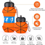 Botella plegable de baloncesto de 550 ml